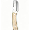 Kitchen Multi-functional Onion and Vegetable Slicer with Wooden Handle, Bottle Opener, Fruit Cutter, Peeler &ndash; 2-in-1 Household Knife Tool