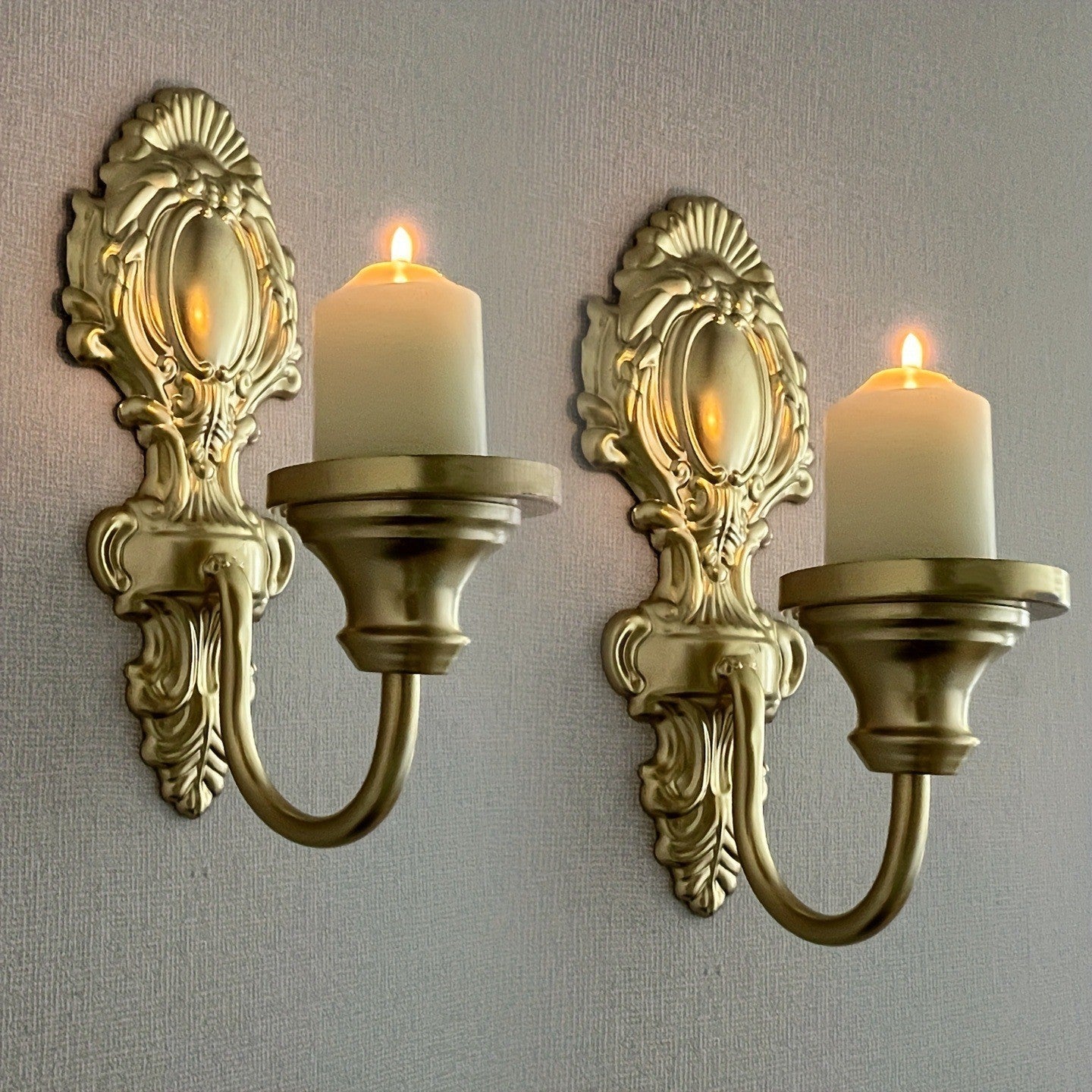 American Rustic Wall-Mounted Candle Holder, Iron Candle Stand, Country Cottage Style Home Decor, Soft Furnishing Wall Decoration