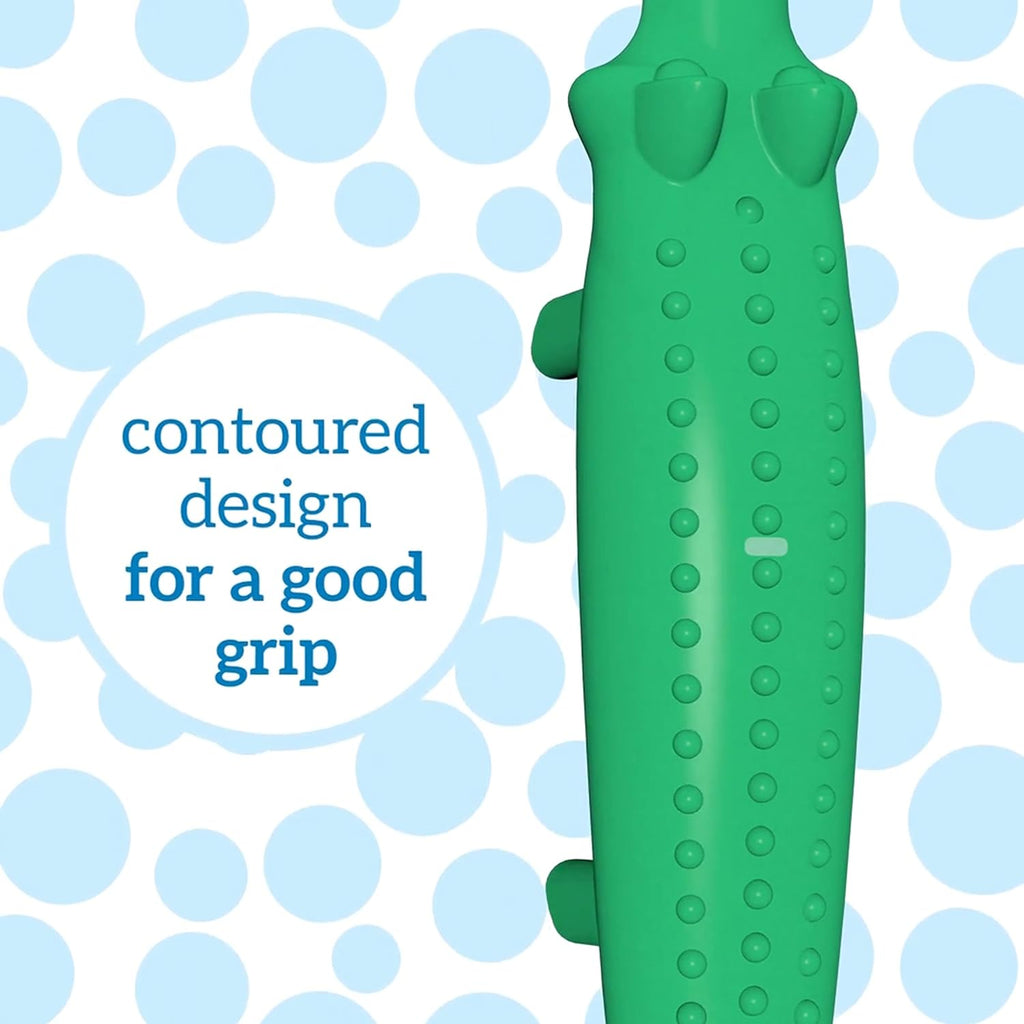 Baby and Toddler Toothbrush, Crocodile 1-Pack, 1-4 Years