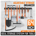 New Plastic Backplane Metal Hook Mop Shovel Multi-Function Tool Storage Hook Hanging Strip