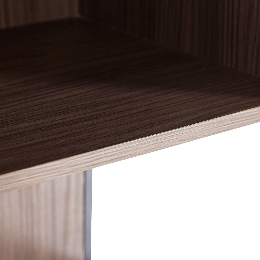 Modern Minimalist 51.2" Tall Lighted Display Cabinet with Tempered Glass