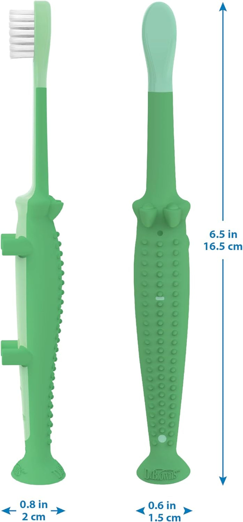 Baby and Toddler Toothbrush, Crocodile 1-Pack, 1-4 Years